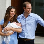 Baby George's first public appearance with mum and dad