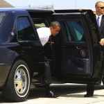 President Obama exits