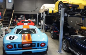 Three Ford GTs among the 40 cars