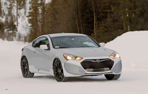 Hyundai is testing new Genesis coupe drivetrain in the old car
