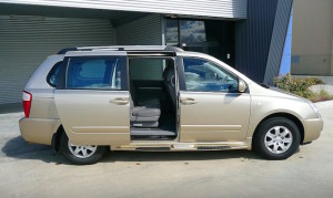 A 2008 Kia Carnival before being modified