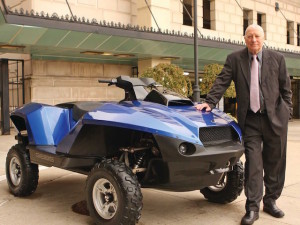 Alan Gibbs and his Quadski ATV