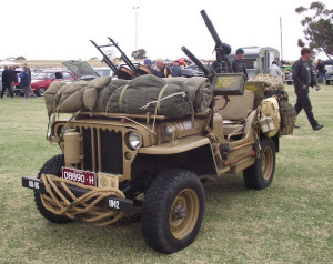 Example of a 1942 Jeep equipped for use by SAS troops in North Africa