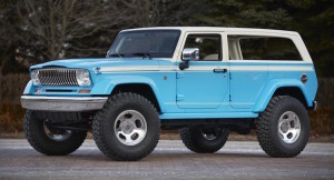 The Wrangler-based Jeep Chief concept and its modified razor grille from the Wagoneer