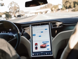 The display in the current Tesla Model S
