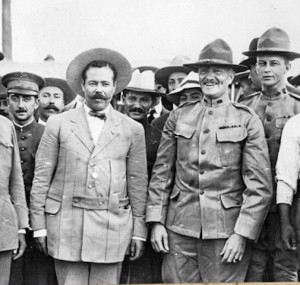 Pancho Villa and General Pershing in friendlier times